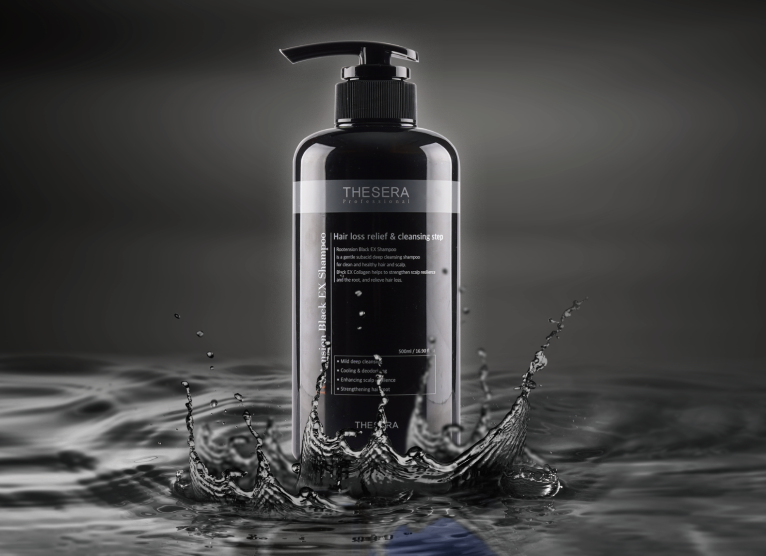 Rootension black shampoo